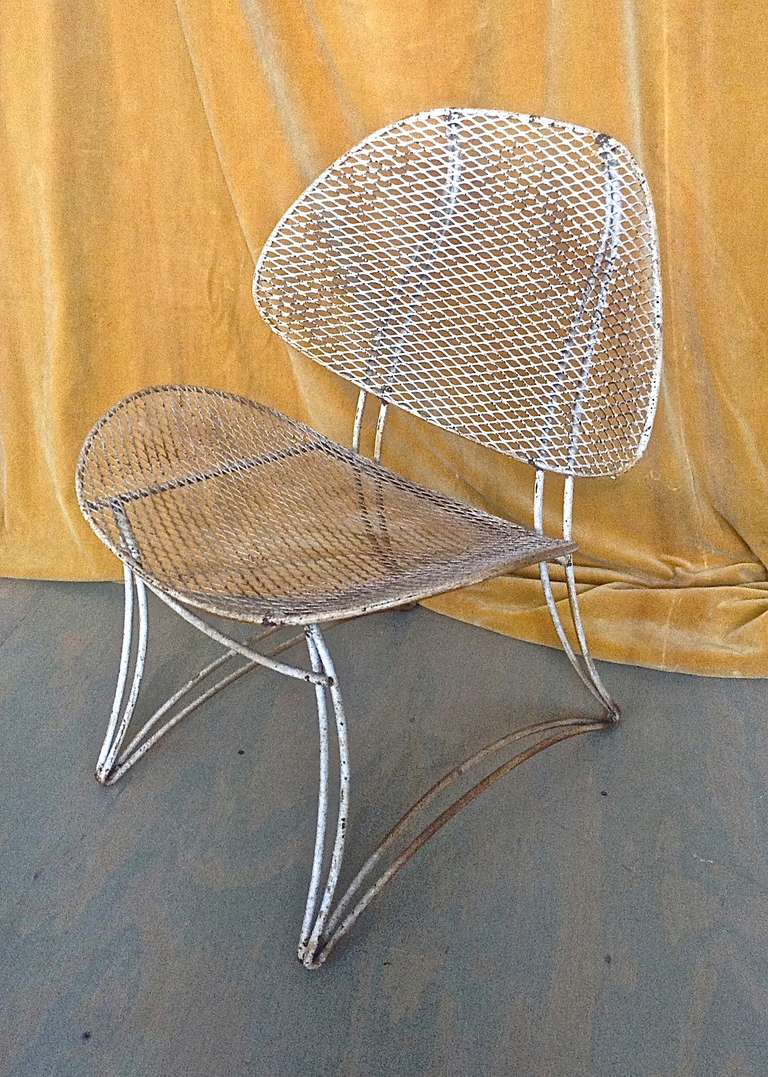 Vintage Iron Garden Chair For Sale at 1stdibs