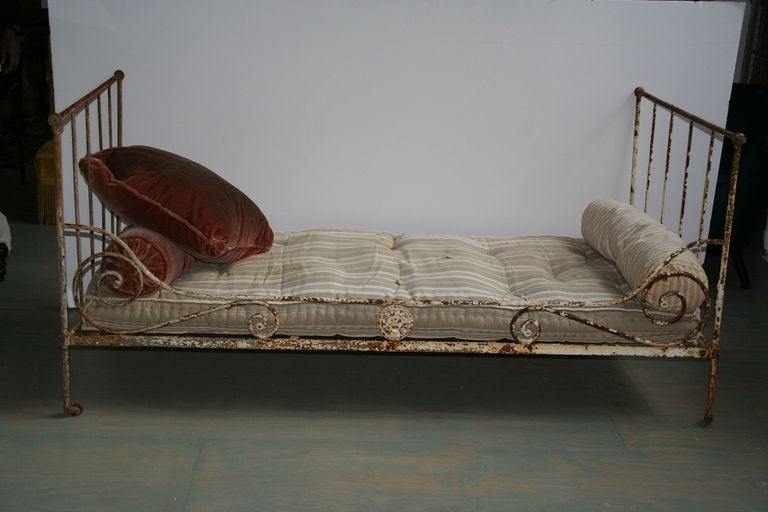 French 19th Century Folding Iron Bed 2