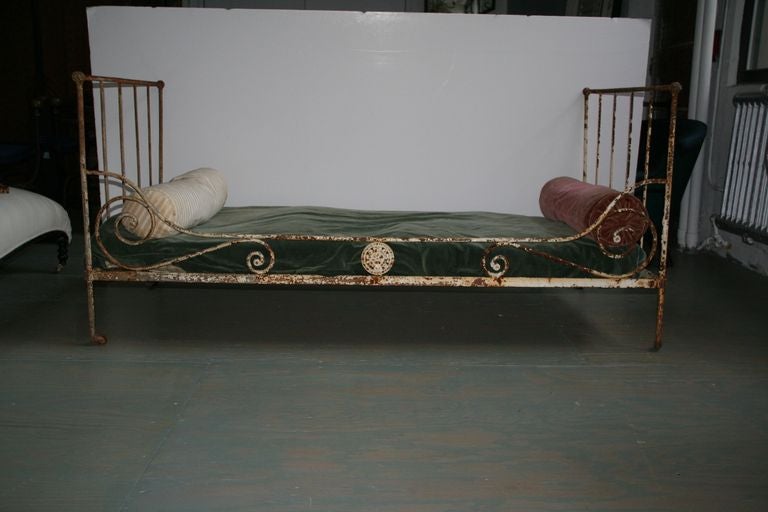 French 19th Century Folding Iron Bed 1