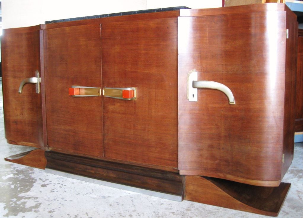 Spectacular French Deco Sideboard w/Cartier Inspiered Hardware