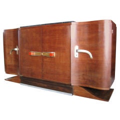Spectacular French Deco Sideboard w/Cartier Inspiered Hardware