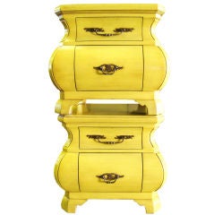 Yummy Pair of Bombay End Tables / Commodes
