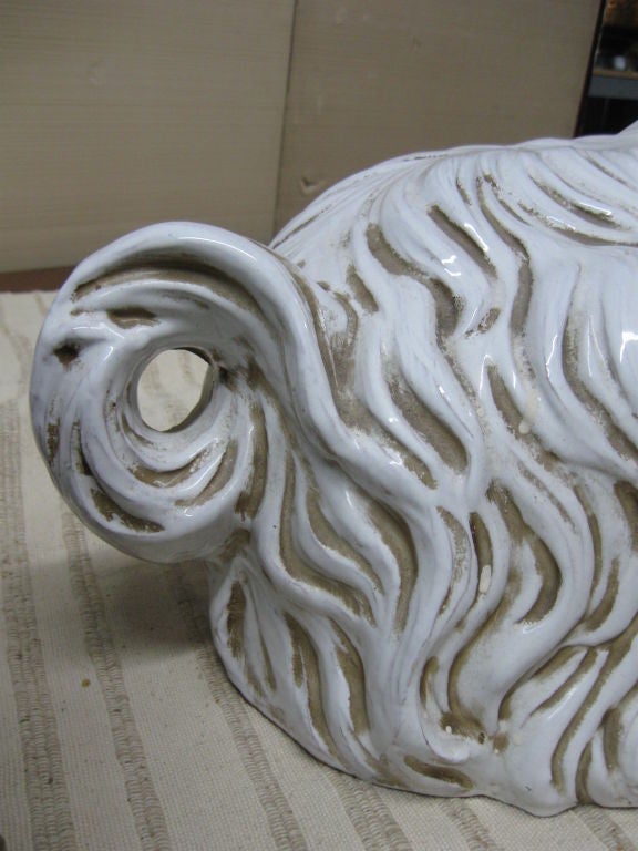 Beautiful ItalianTerracotta Sculpture of a Ram 3