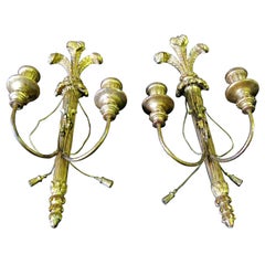 Superb Pair of Italian Plume top Sonces / Candelabras