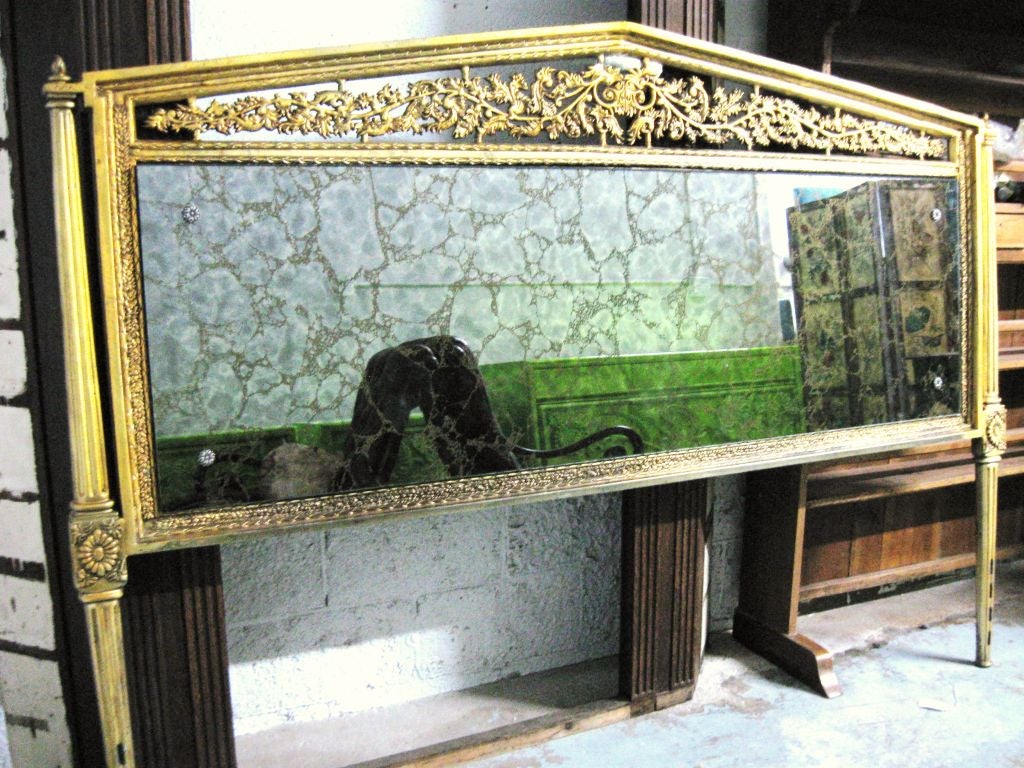 Superb Classical Capitol top  Mirrored King Size Headboard