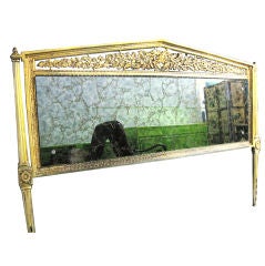 Vintage Superb Classical Capitol top  Mirrored King Size Headboard