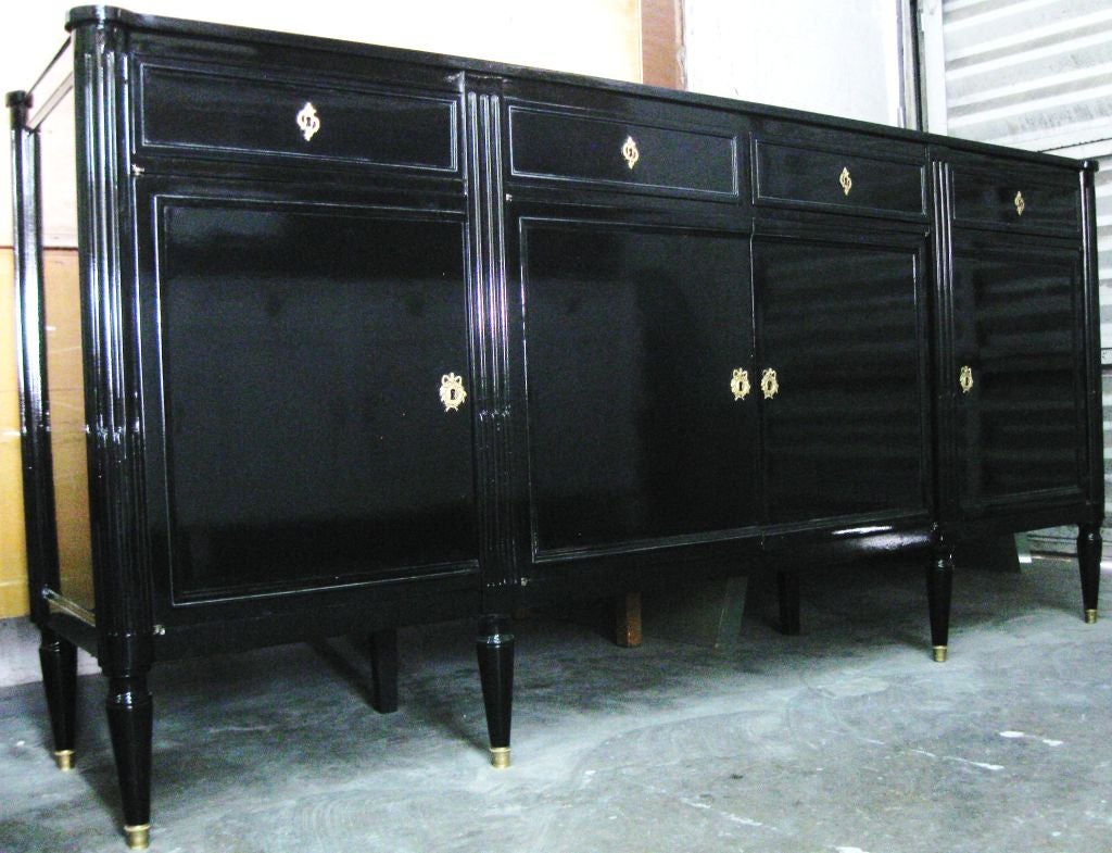 Mid-20th Century Superb French LXVI Style Lacquered Sideboard / Cabinet