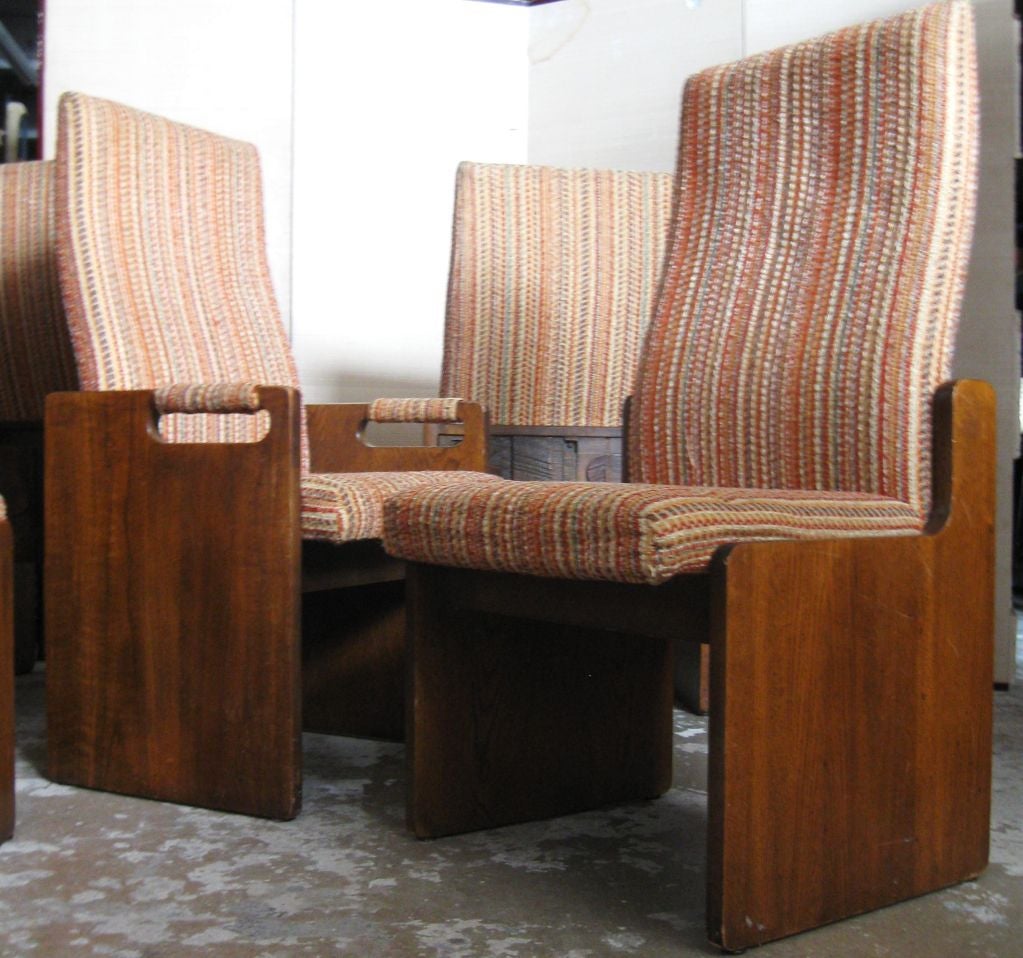 Rare Set of 6 Brutalist  Dining Chairs: Lane Alta Vista 3