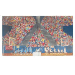 HUGE! Painting of Basketball  Scene 16 foot long