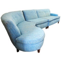 Elegant Curved  late 40
s  3 pc Sectional / Sofa