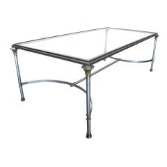 Italian Stainless and brass Classical Coffee Tables