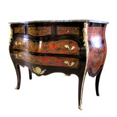 Elégante Commode 60''Faux Boulle