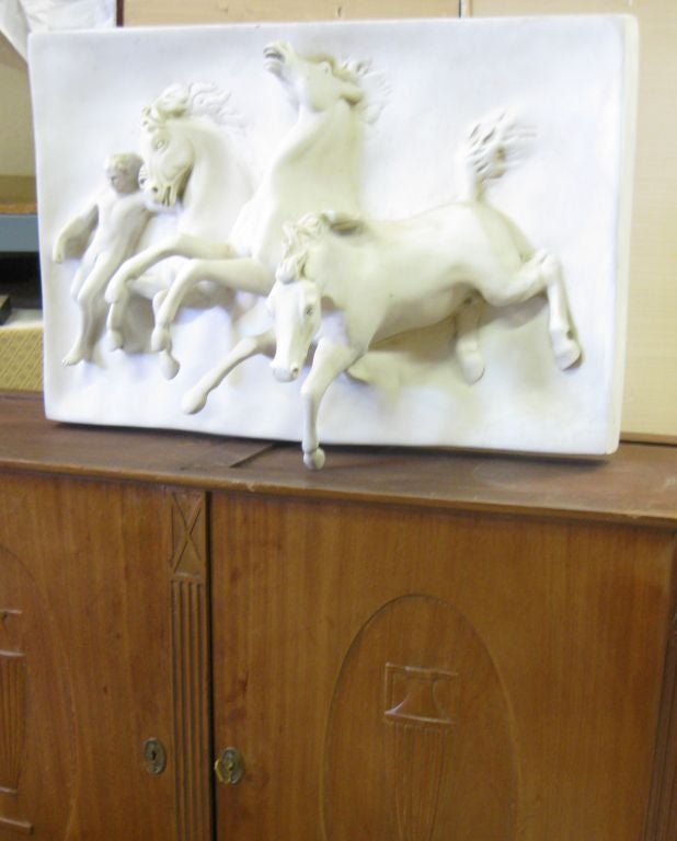 Highly Decorative Wall Sculpture of Horses 1