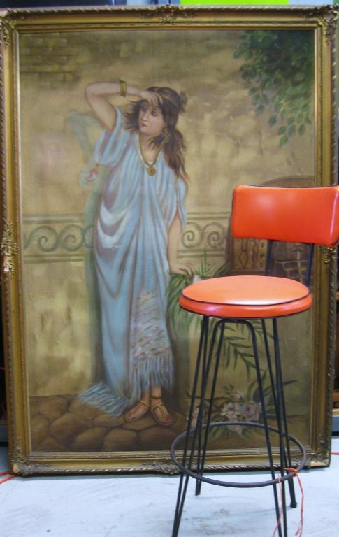 Large 19thC Painting of Rebecca At the Well 4