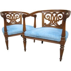 Decorative Pair of Slipper Armchairs