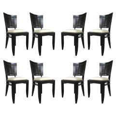 Used Superb set of 8 French 40
s Ceruse Dining Chairs