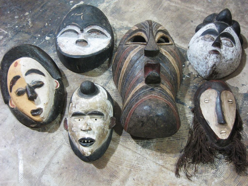 Collection of 6 African Masks