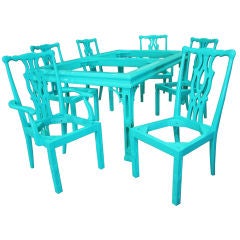 Stunning!  Chinese Chippendale Style Dining Set