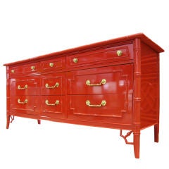 Lacquered Chippendale Inspired Commode / Dresser