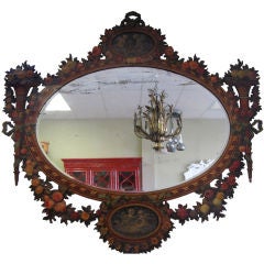 Spectacular 19thC Mirror w/ Cornucopia and Garland motifs