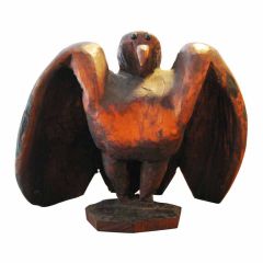Large Sculpture: Carved Wood Eagle