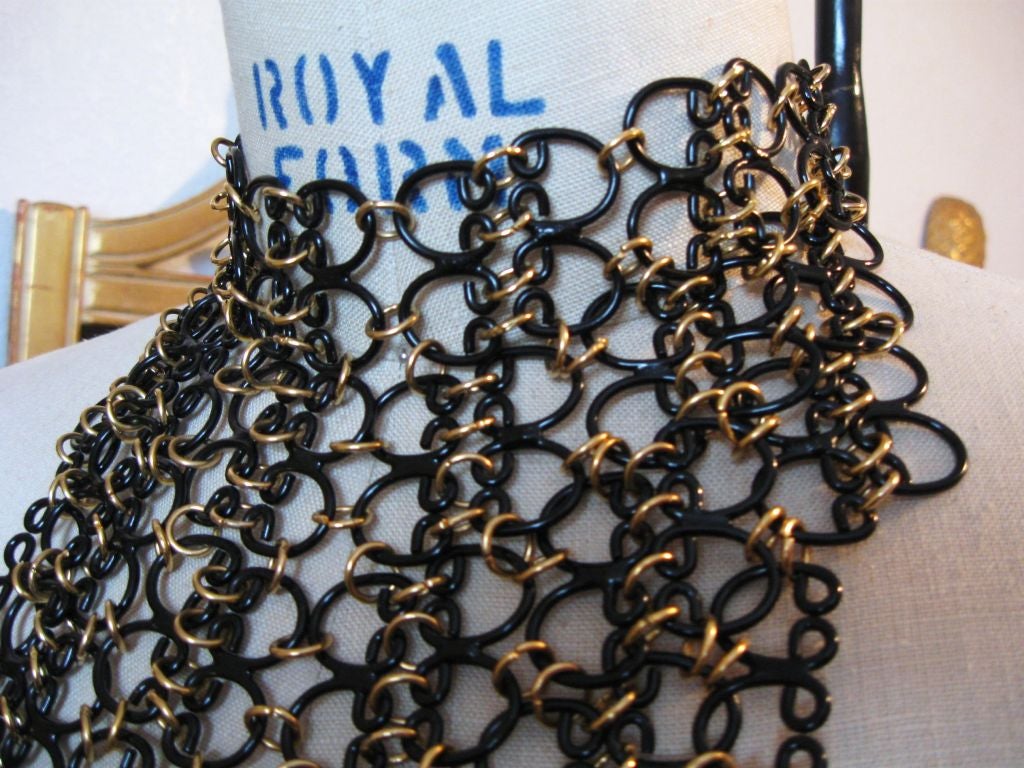 Spectacular 60's Italian  Wraparound Link Necklace / Choker 2