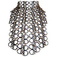 Spectacular 60's Italian  Wraparound Link Necklace / Choker