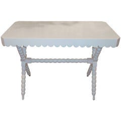 Vintage Scallop Edge Lacquer Table