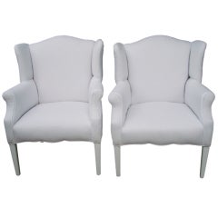 Pair of Vintage Little Wing Chairs