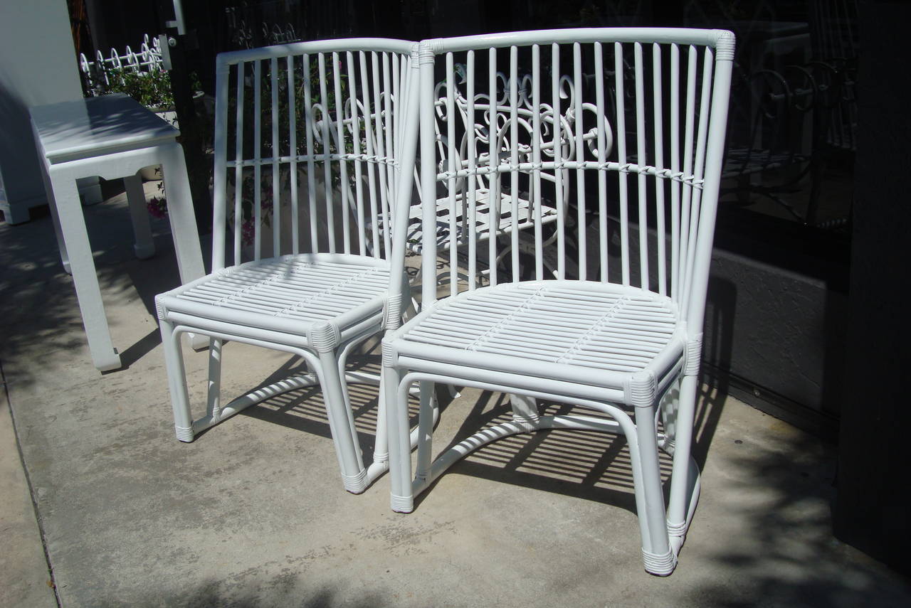 Lacquered Bamboo and Rattan Chairs
