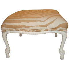 Lacquered Hollywood Regency Ottoman