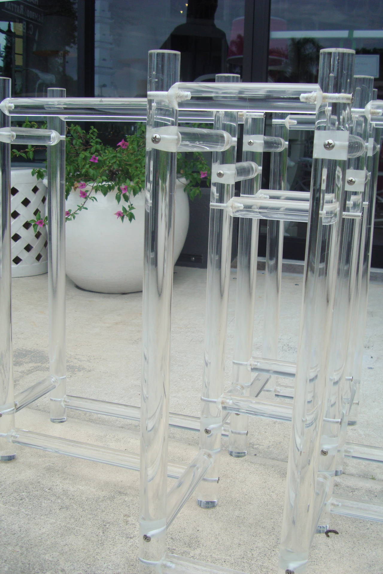 Beveled Vintage Acrylic Dining Table