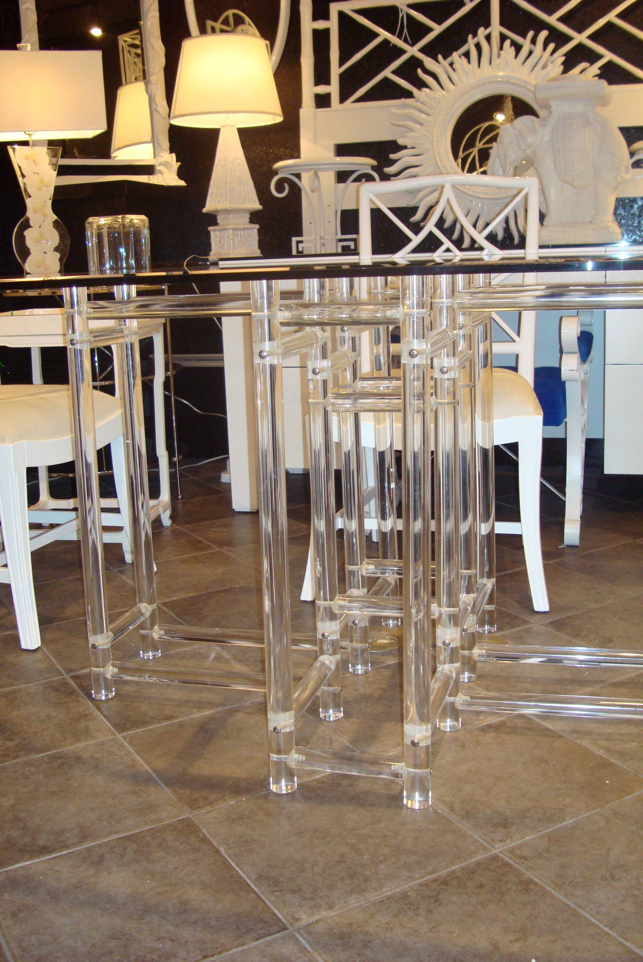 Modern Vintage Acrylic Dining Table