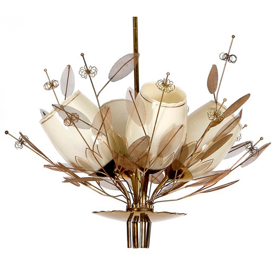 Paavo Tynell  4 Shade Chandelier