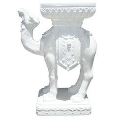 Lacquered Vintage Camel Table