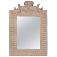Lacquered Regency Greek Key Mirror