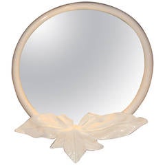 White Lacquer Midcentury Mirror