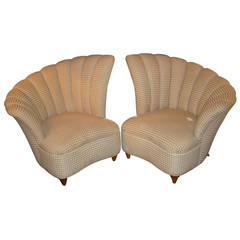 Hollywood Fan Back Upholstered Chairs