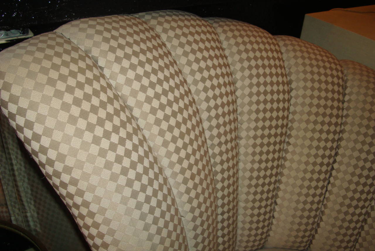 Hollywood Regency Hollywood Fan Back Upholstered Chairs For Sale