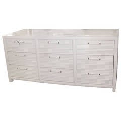 Lacquered Century Faux Bamboo Dresser