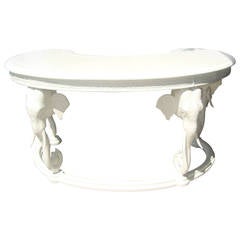 Lacquered Crescent Elephant Table