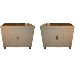 Pair of Restored Arched Panel Side Dressers
