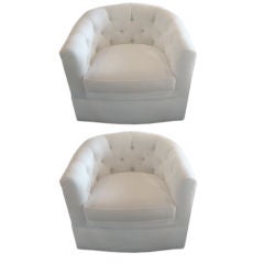 Pair of Low Mid Century Swivel Chairs