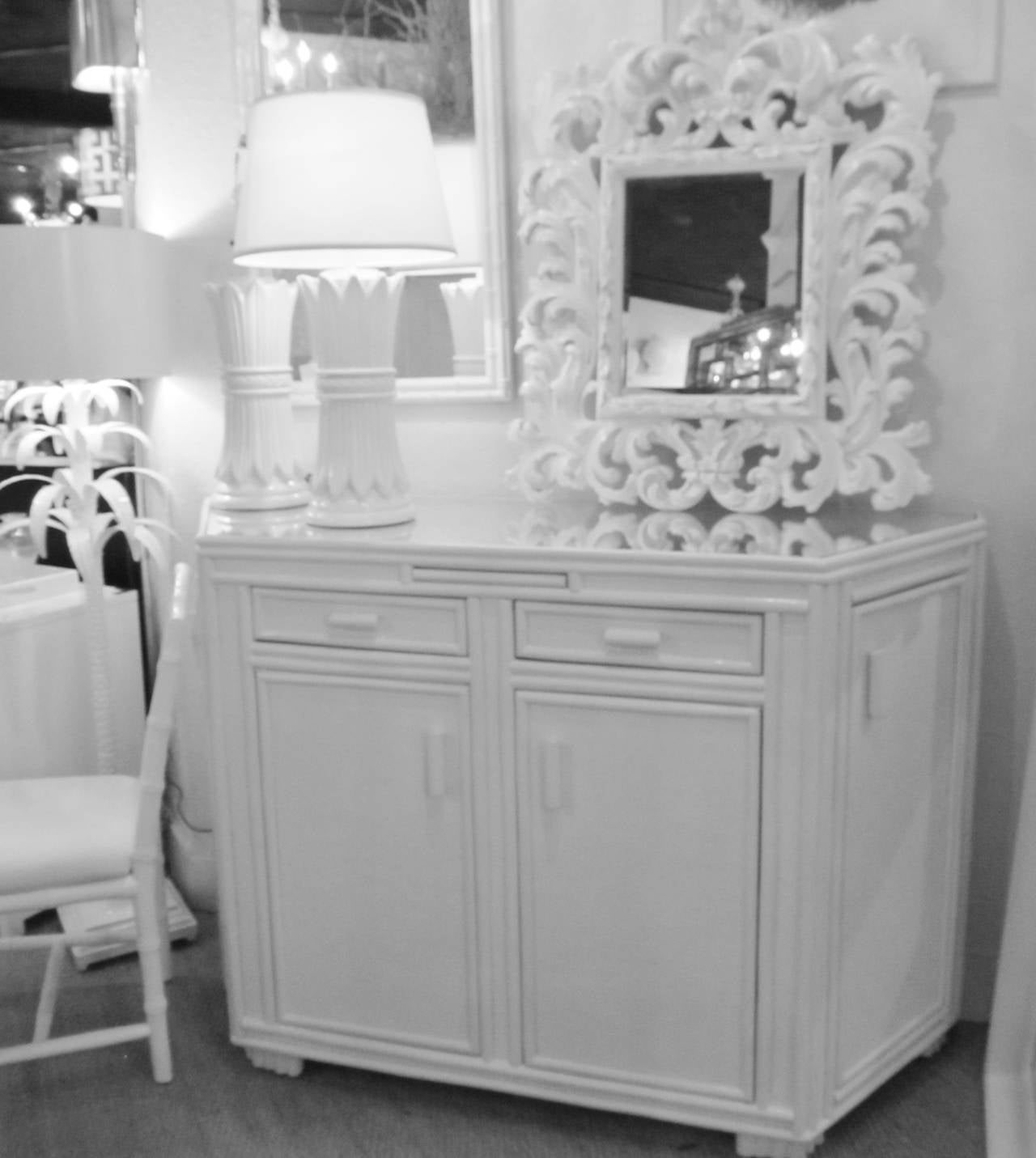 Vintage Lacquered Textured Tall Cabinet