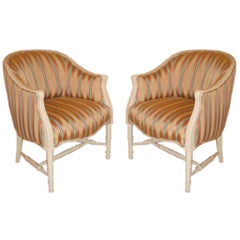Pair Of  Old Palm Beach Framed Tub Chairs