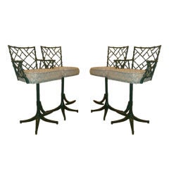 Phyllis Morris Jungle Green Barstools. Set/4