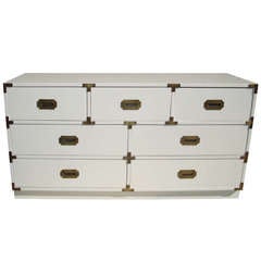 Lacquered Vintage Campaign Dresser