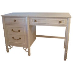 Newly Lacquered Faux Bamboo Desk