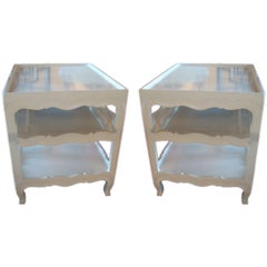 Pair of Divine Draper Style End Tables