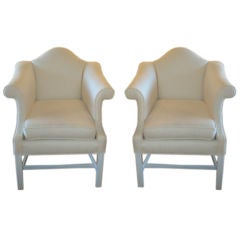 Pair of Savvy Palm Beach Regency Salon Chairs